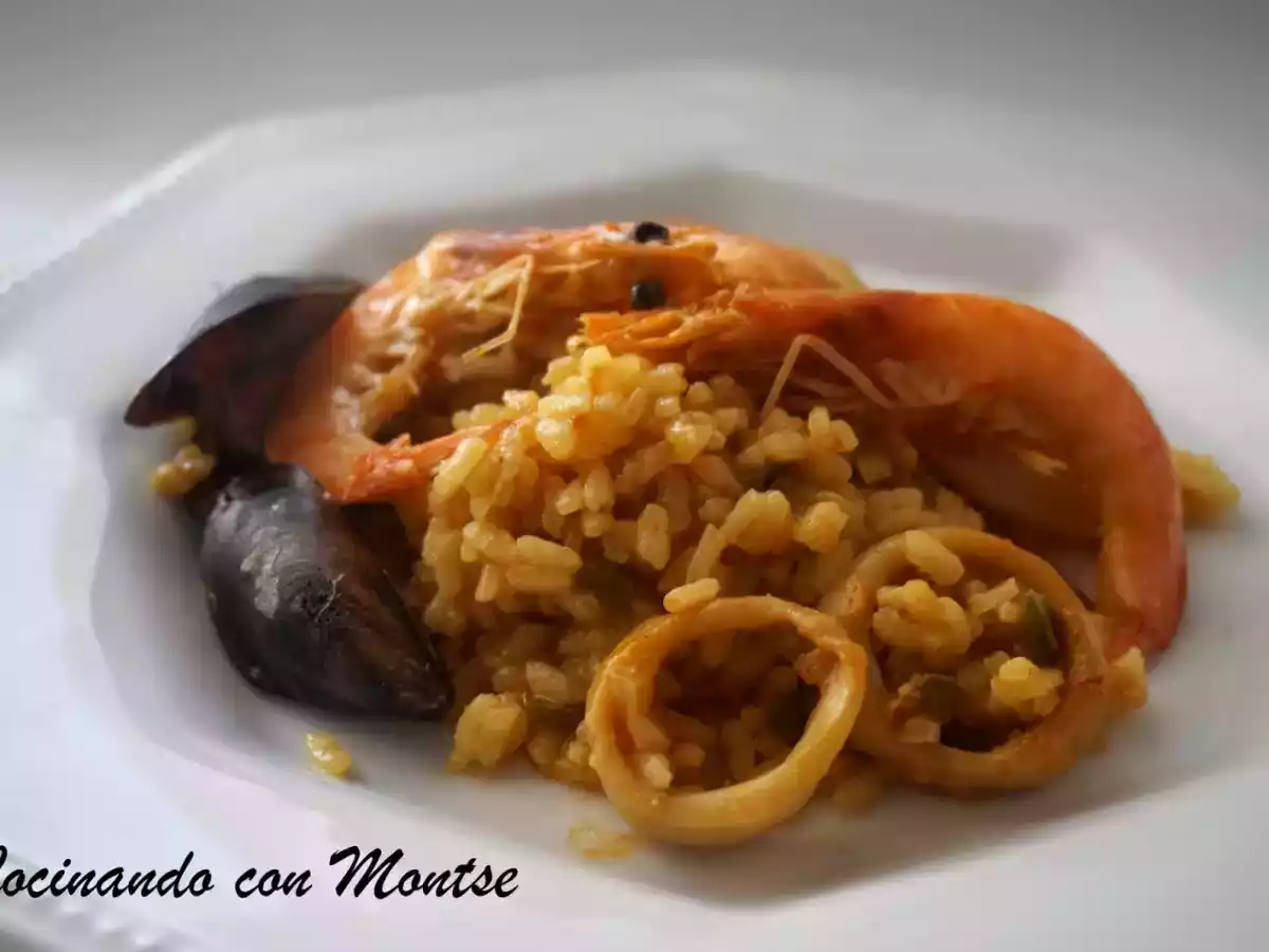 Arroz meloso con langostinos