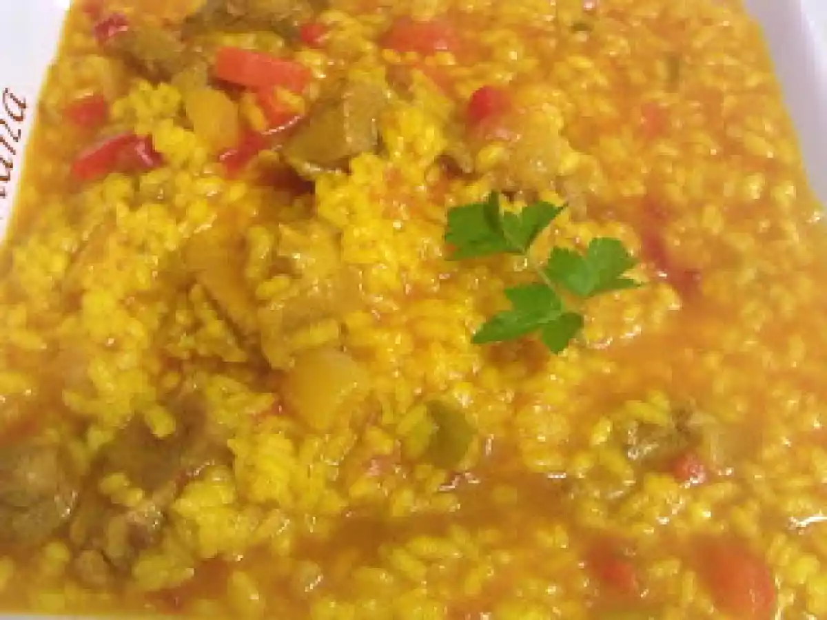Arroz meloso con magro de cerdo