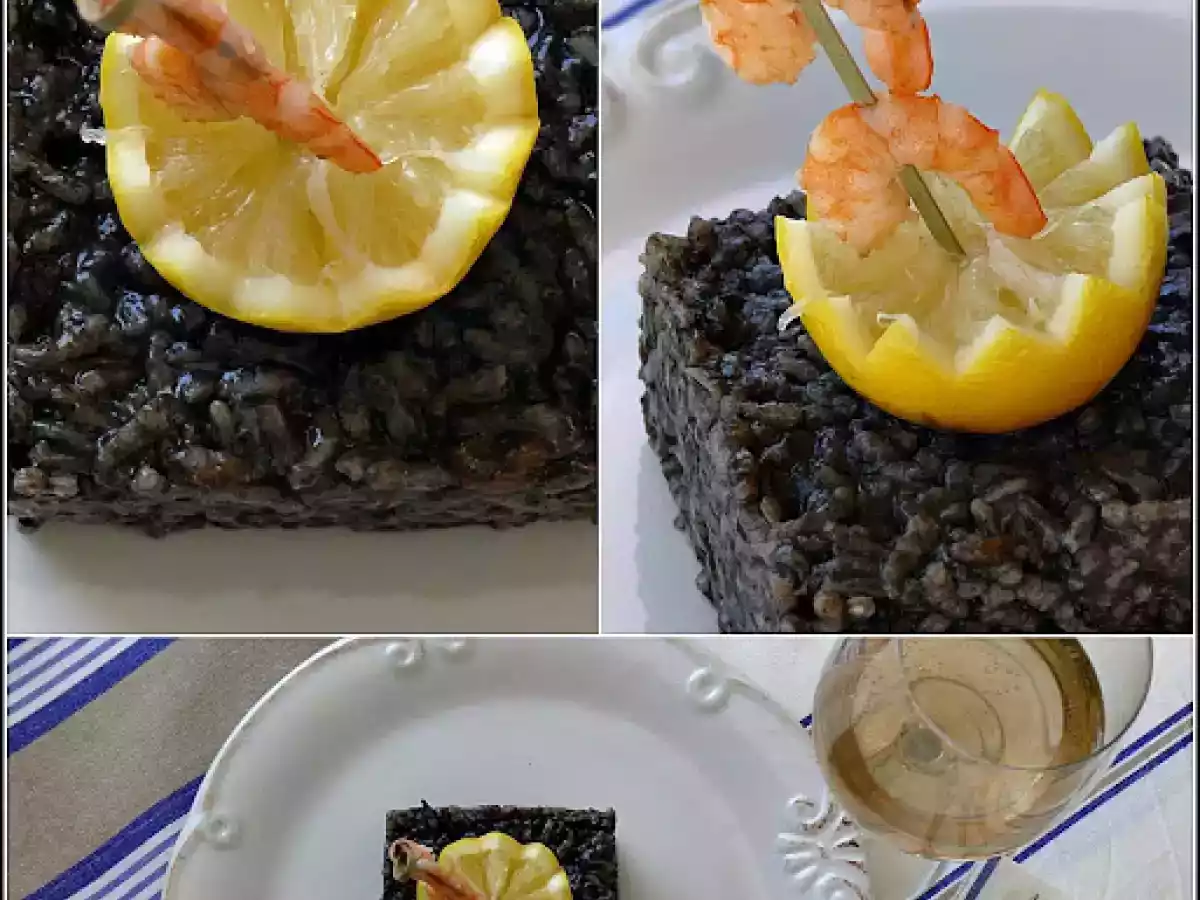 ARROZ NEGRO CON CALAMARES Y GAMBAS