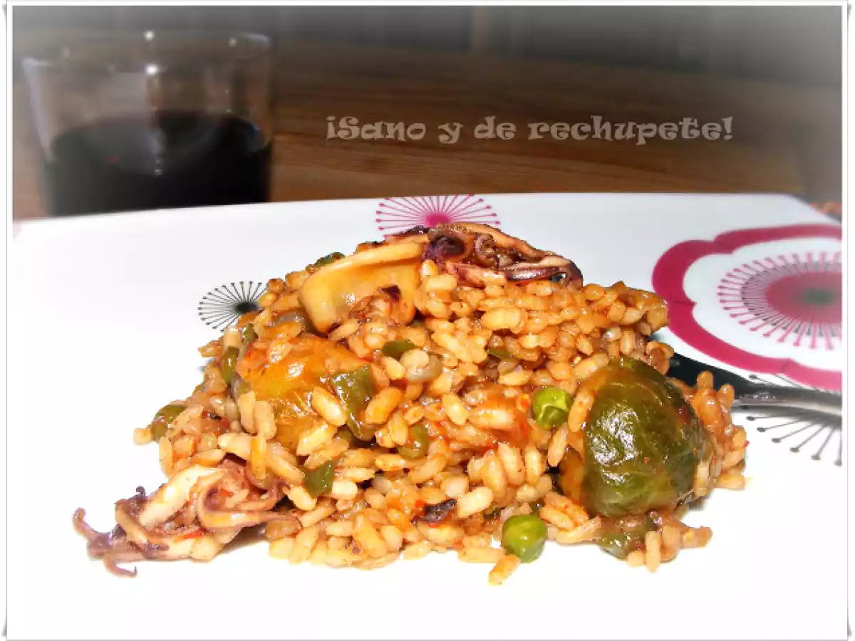 Arroz sabroso con calamares - foto 2