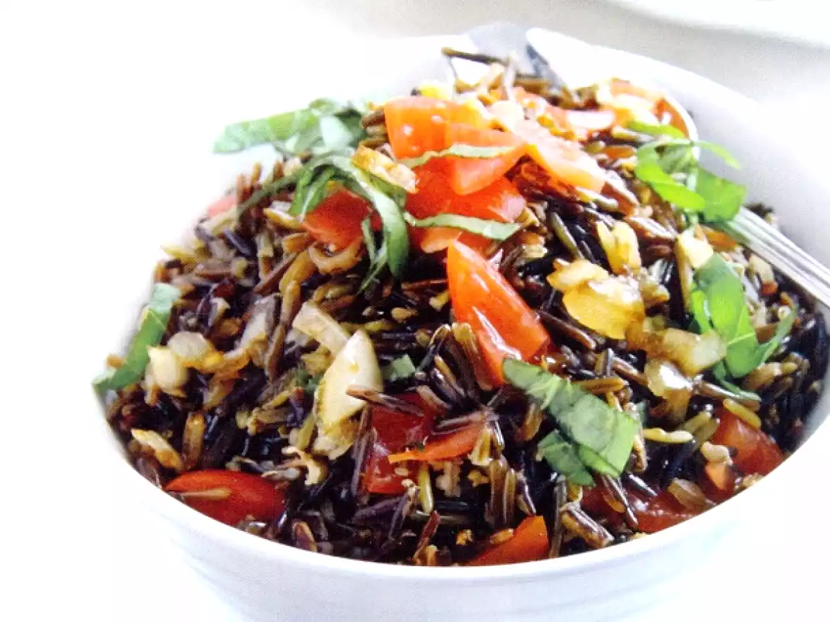 Arroz salvaje con verduritas