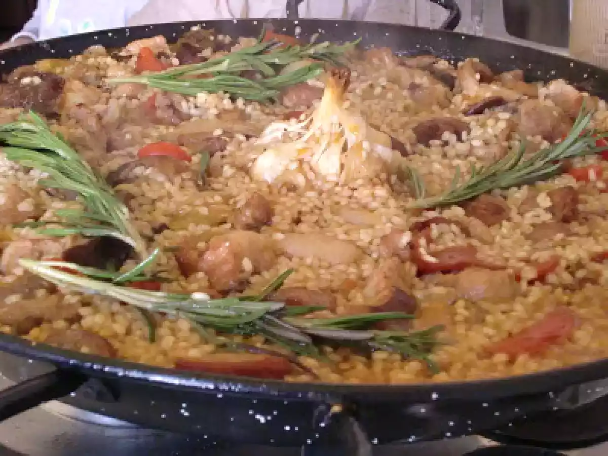 Arroz seco con cerdo, setas y romero - foto 4