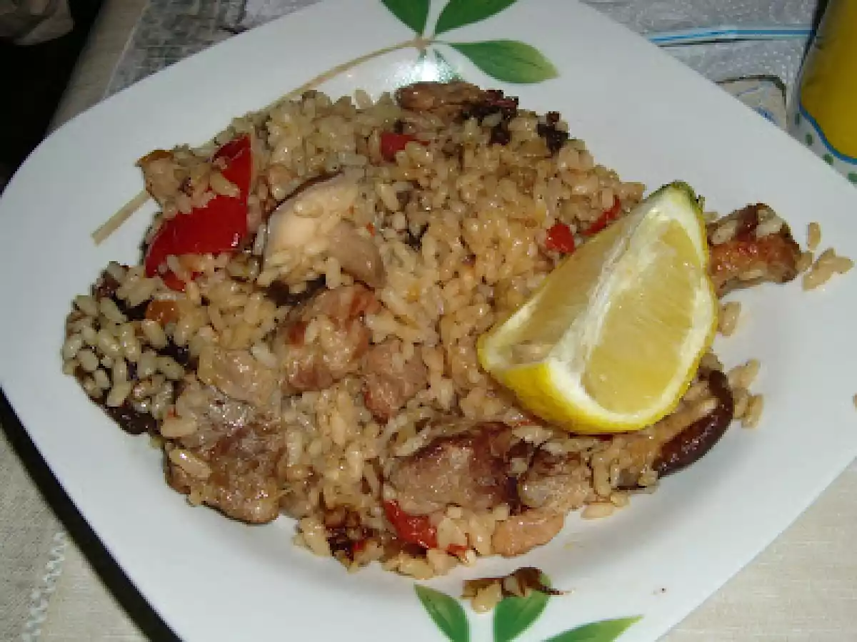 Arroz seco con cerdo, setas y romero - foto 5