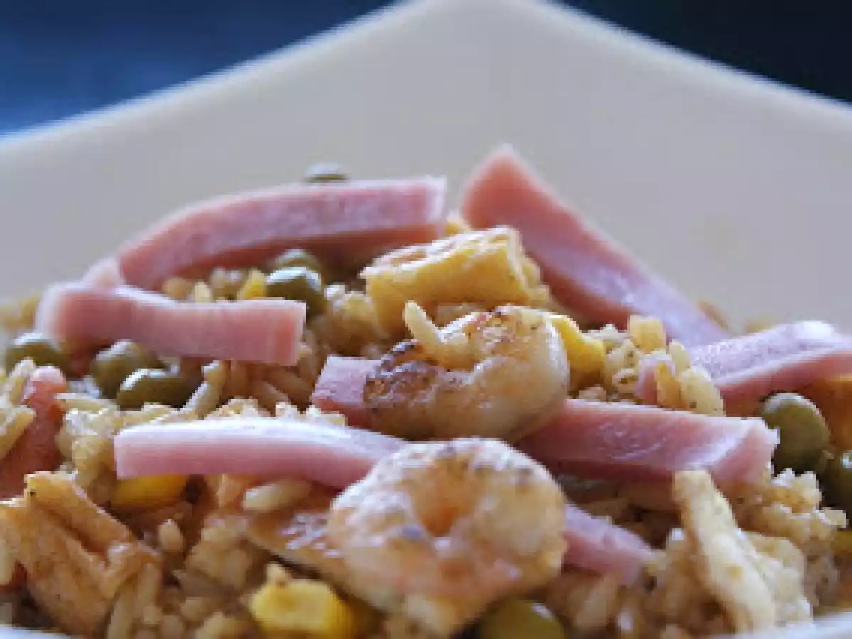 Arroz tres delicias con jamón york - foto 2
