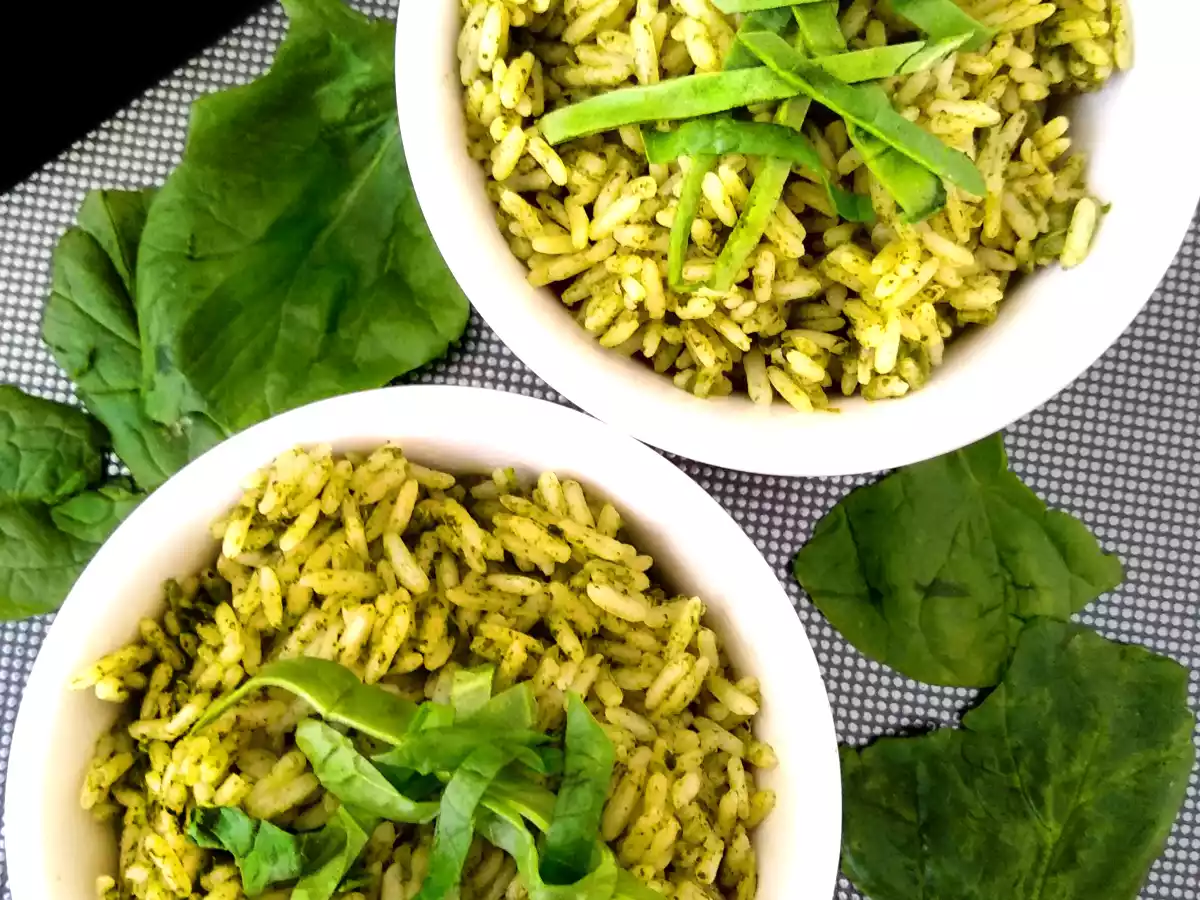 Arroz verde {con espinacas y cilantro} - foto 2