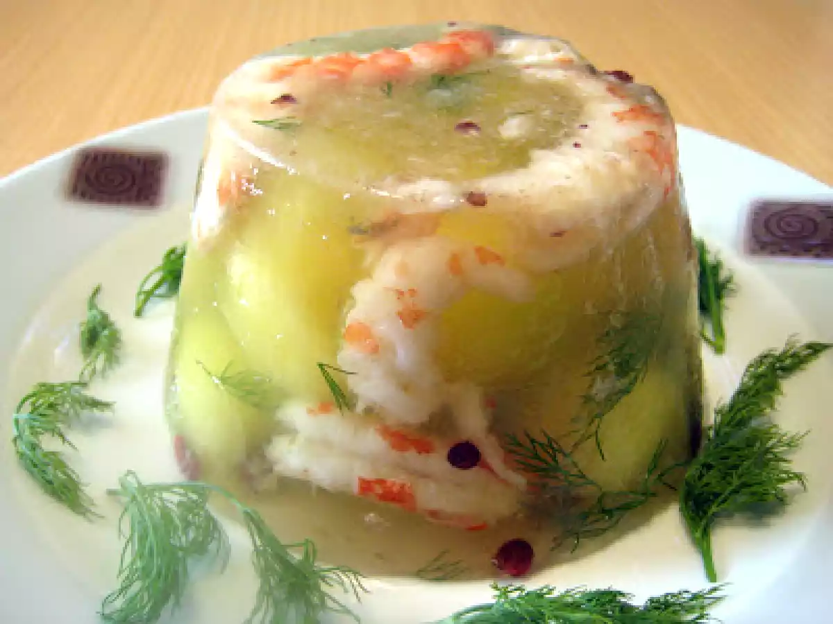 ASPIC DE MELÓN Y LANGOSTINOS