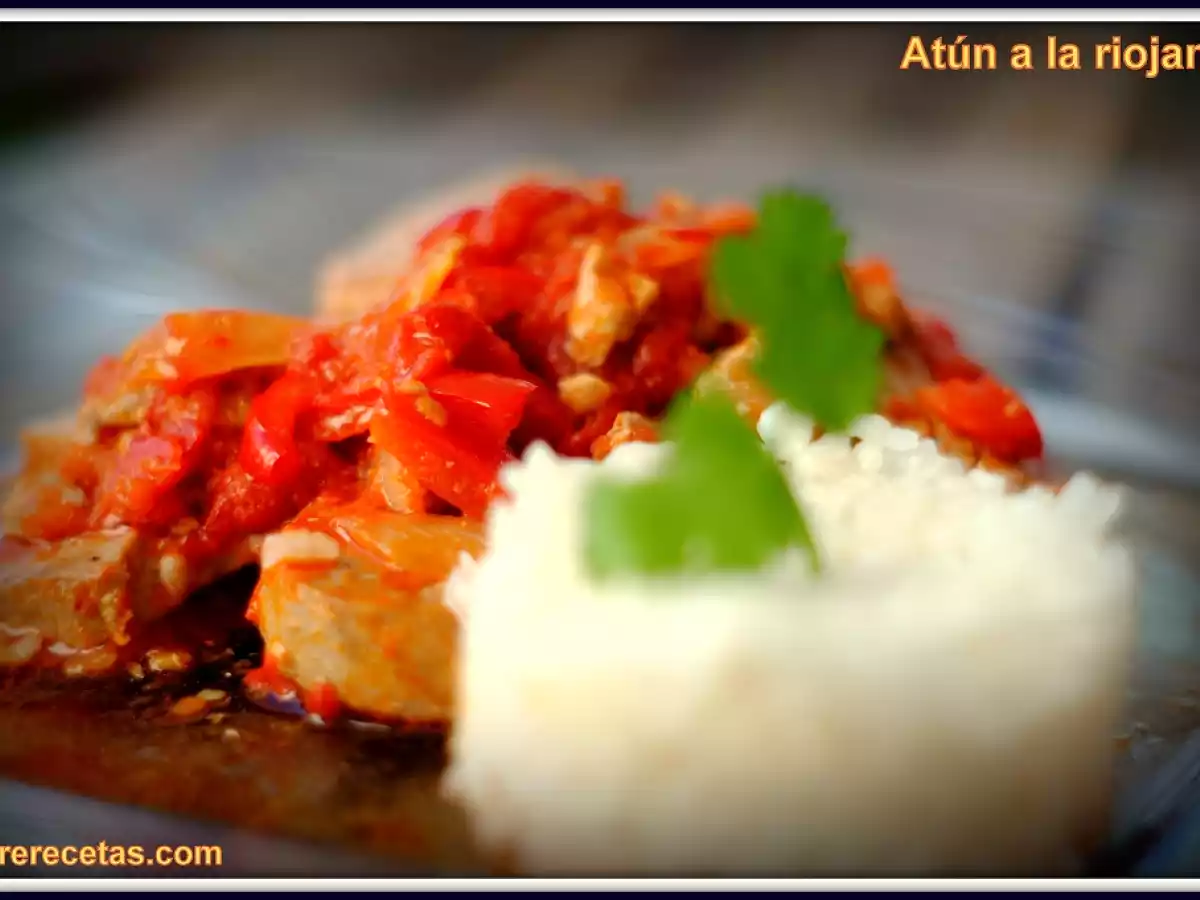 Atún a la riojana (con pimiento rojo, tomate y cebolla) - foto 4