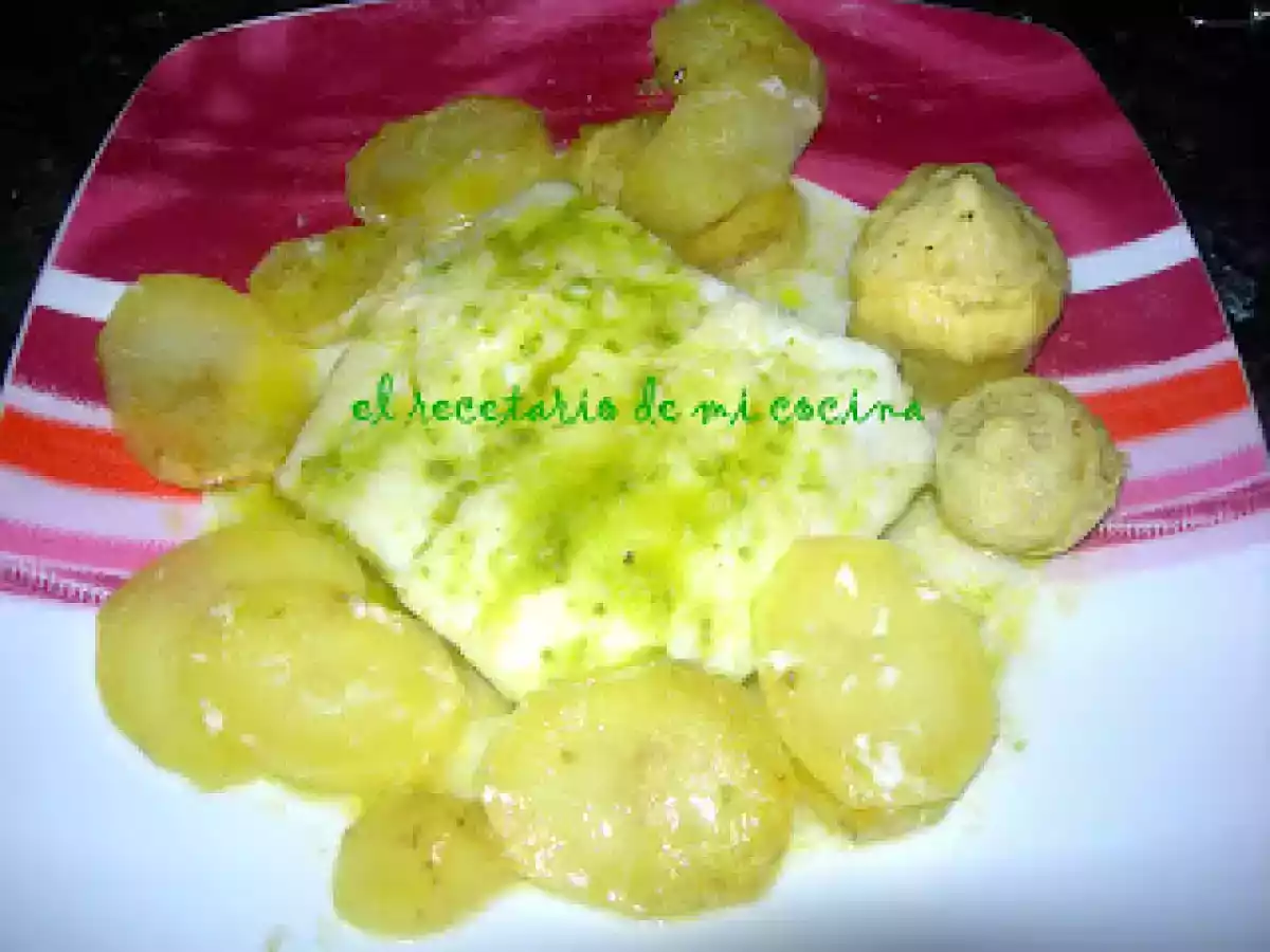BACALAO AL HORNO CON PATATAS Y ALCACHOFAS - foto 3
