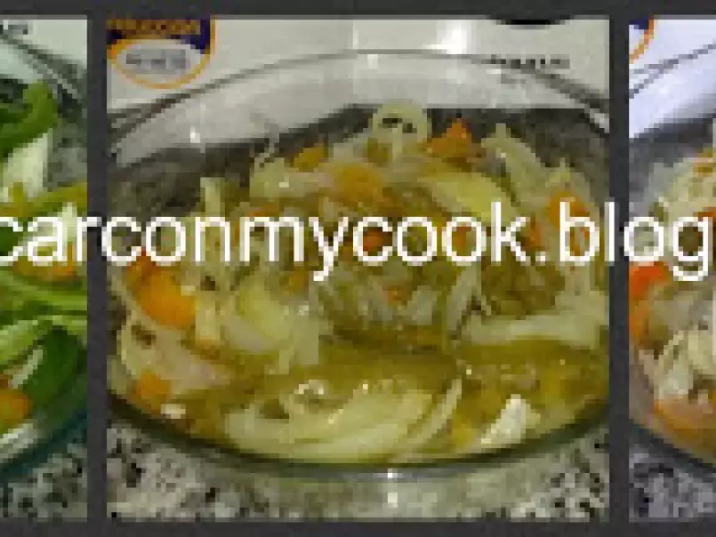 Bacalao con cebolla y pimientos al microondas, foto 2