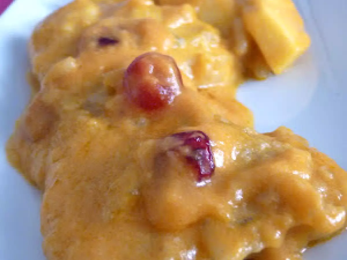 Bacalao con frutas del bosque