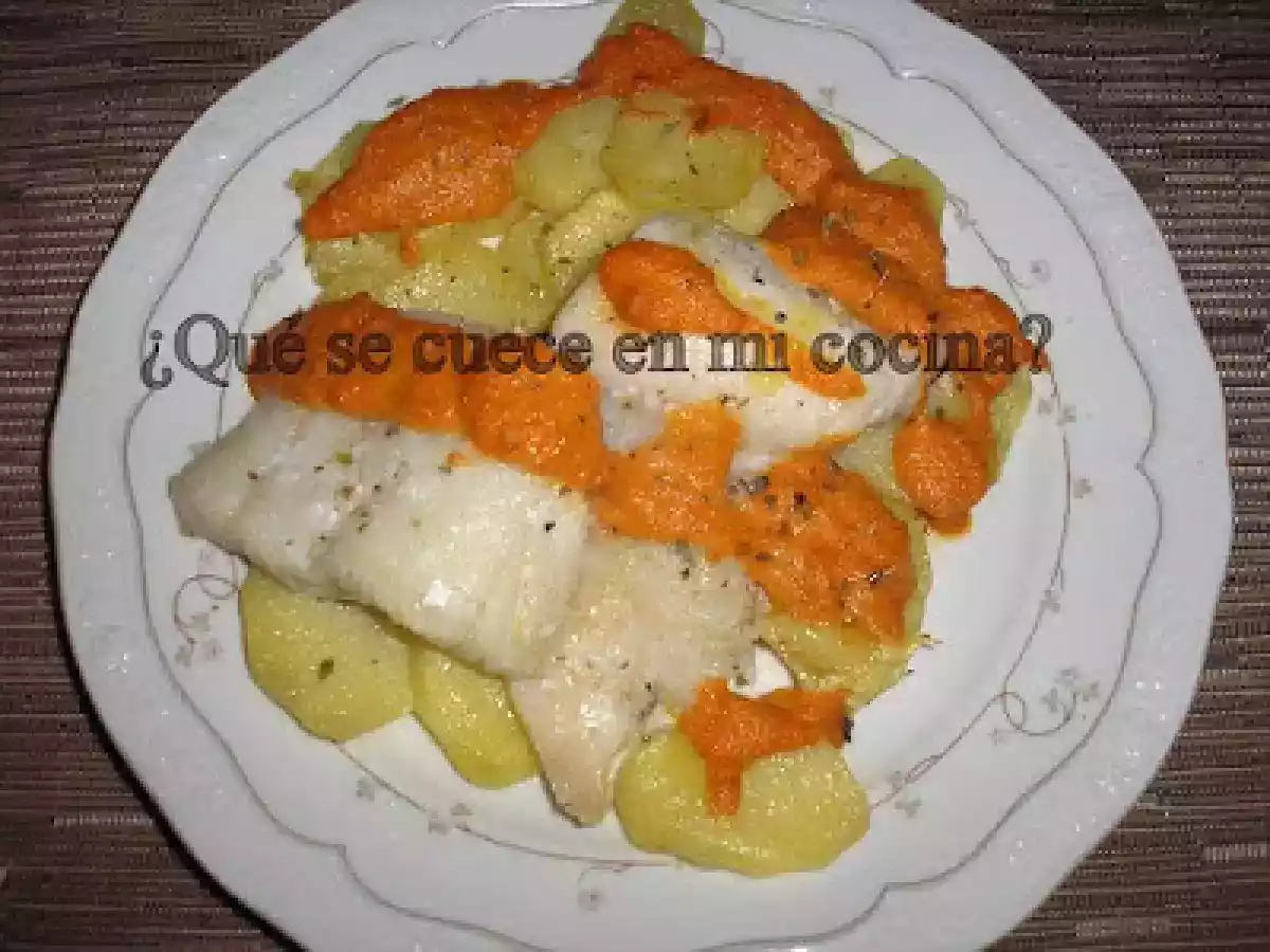 BACALAO CON PATATAS Y ROMESCO