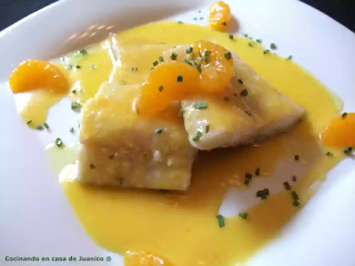 Bacalao confitado con salsa de mandarina - foto 2