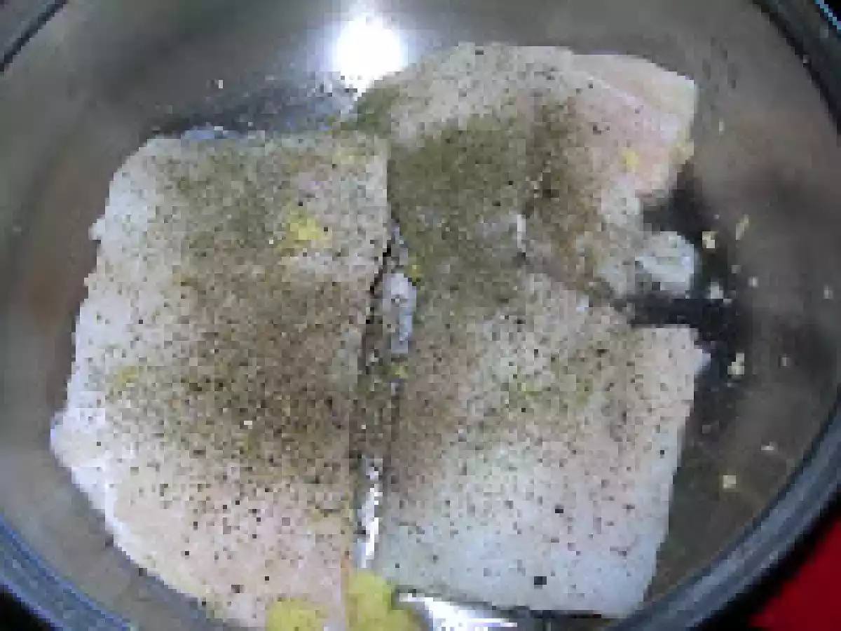 Bacalao confitado en aceite de jengibre y eneldo con calabaza. Paso a paso - foto 2