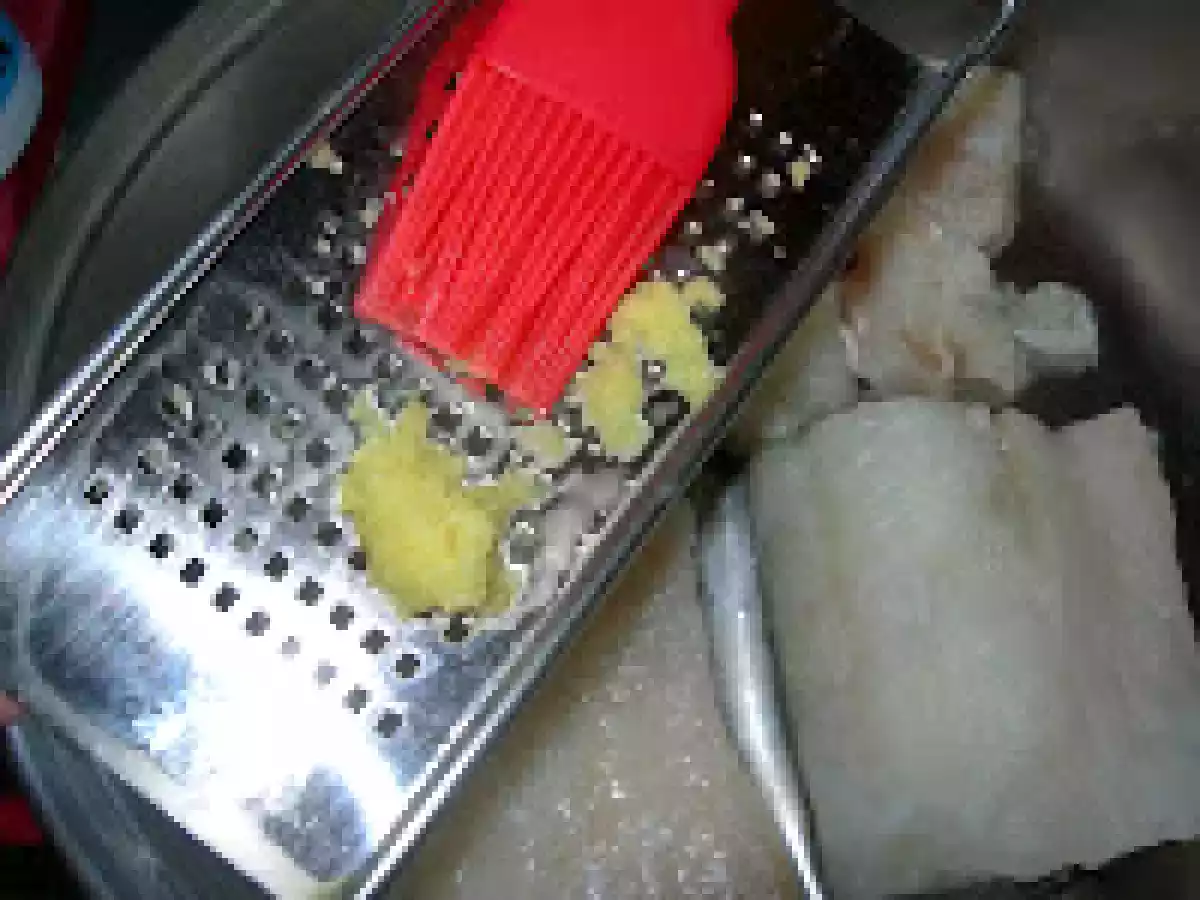 Bacalao confitado en aceite de jengibre y eneldo con calabaza. Paso a paso - foto 3