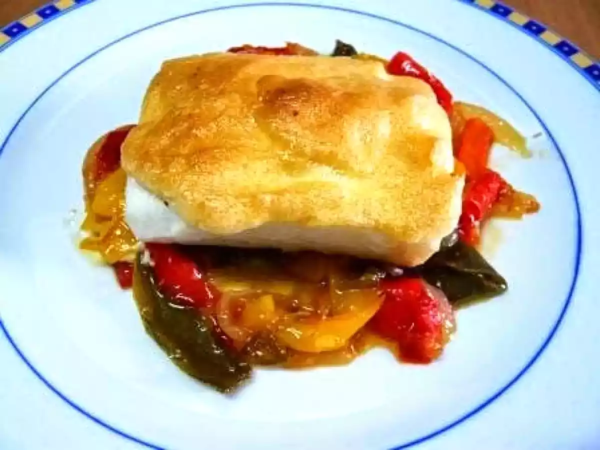 Bacalao gratinado con muselina de ajo