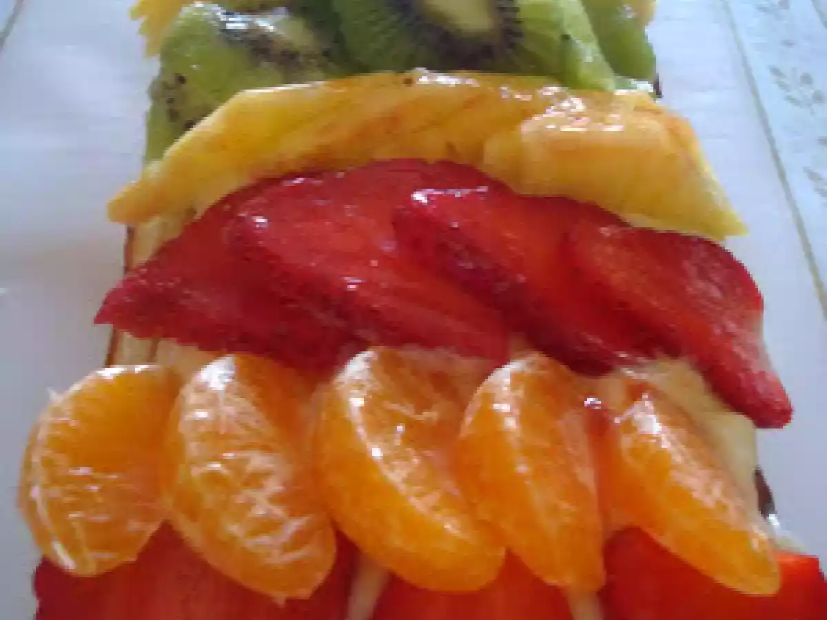 Banda de frutas con crema - foto 2