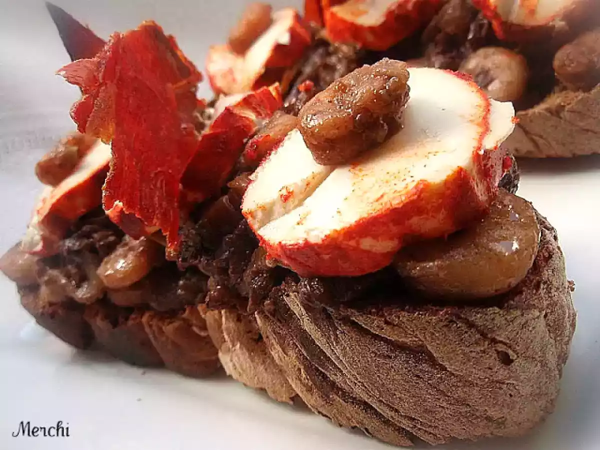 Barcas de setas y gambas con reducción de bálsamico - foto 3