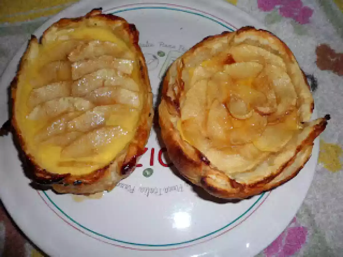 Barquitas de tarta de manzana rápidas