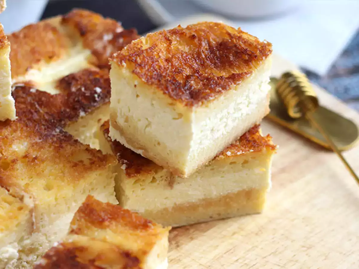 Barritas de cheesecake y tostadas francesas (French toast cheesecake bars) - foto 4