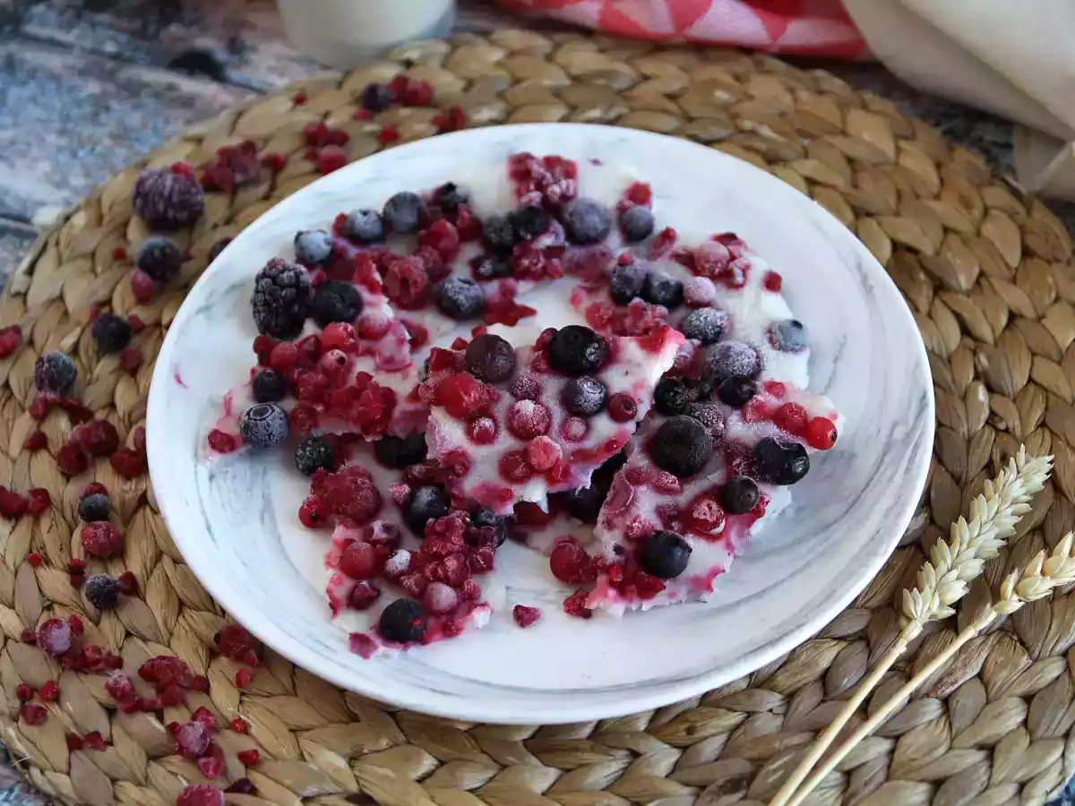 Barritas de yogur helado con frutos rojos - foto 4
