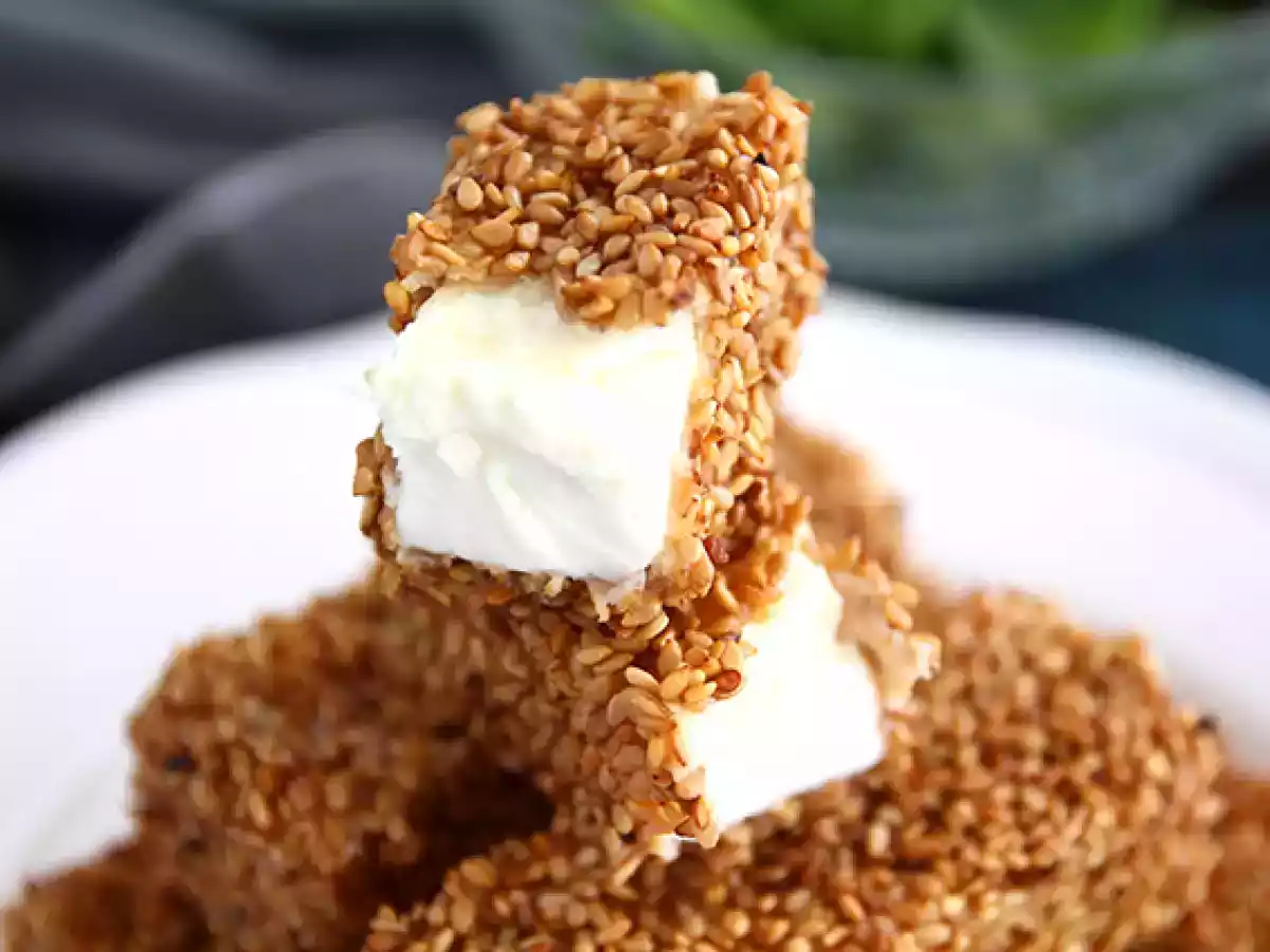 Bastones de feta al sésamo - foto 4