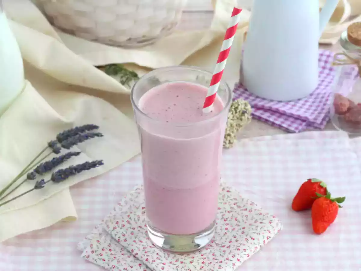 Batido de frambuesa y fresa