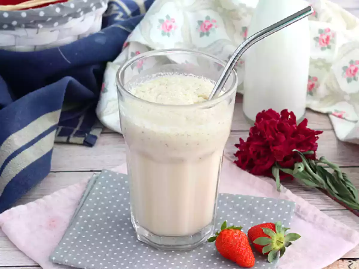 Batido de fresa y vainilla