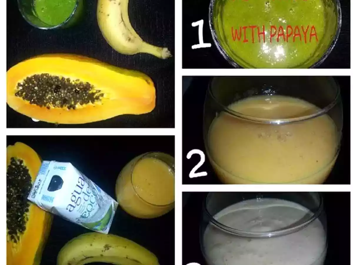Batidos de papaya, 3 opciones