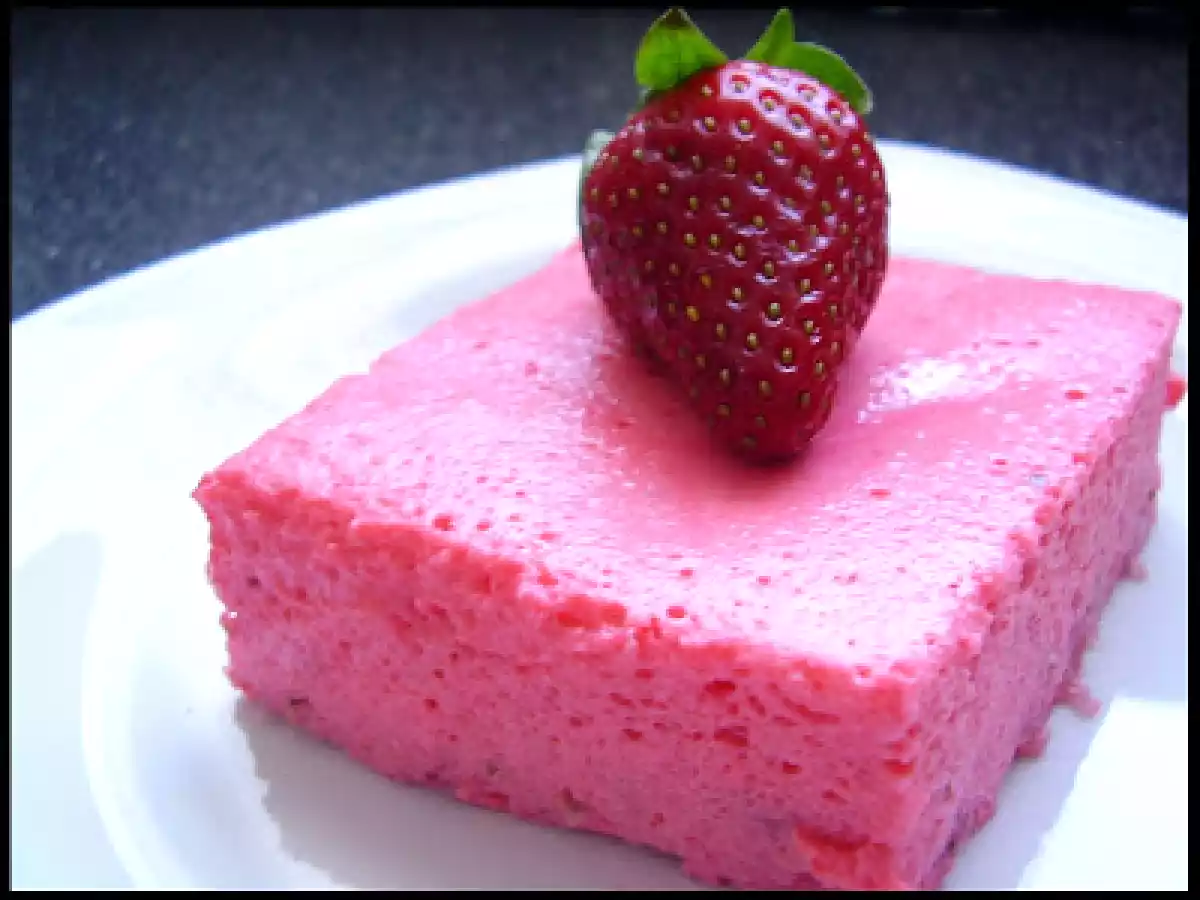 Bavarois con frutilla