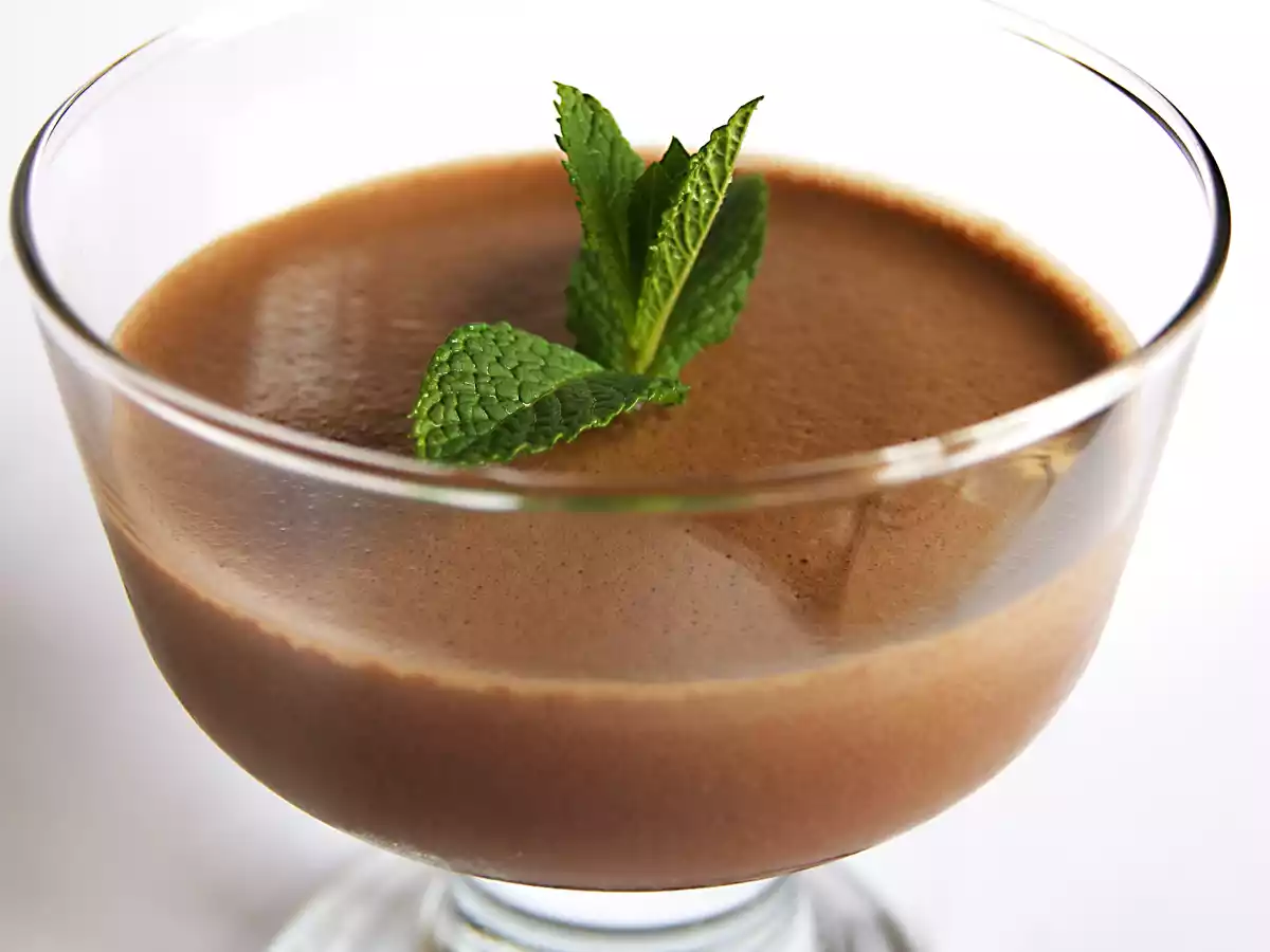 Bavarois de chocolate y menta