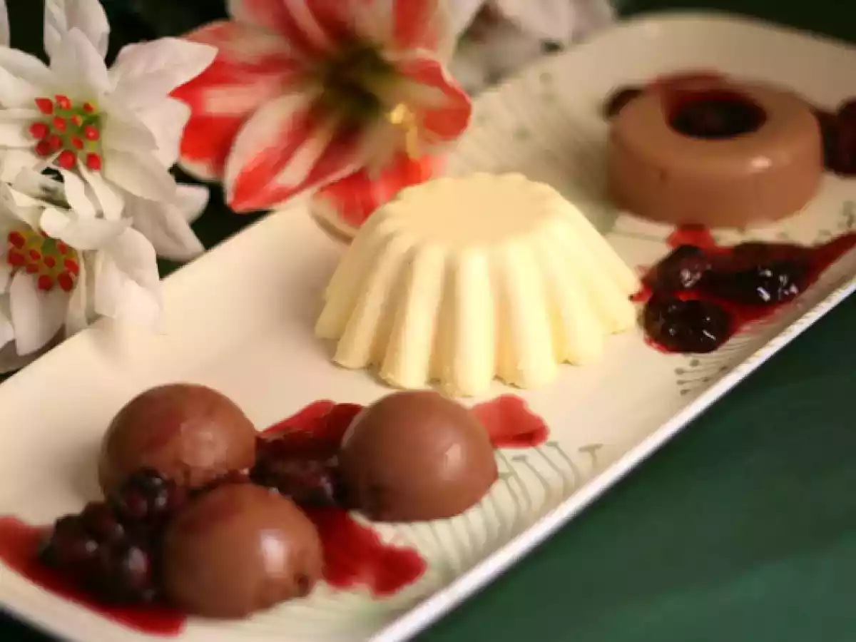 Bavarois de tres chocolates