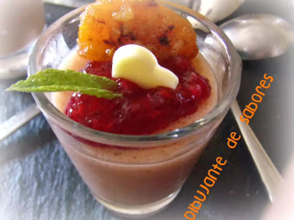 Bavarois vegano de mandarinas y fresas - foto 2