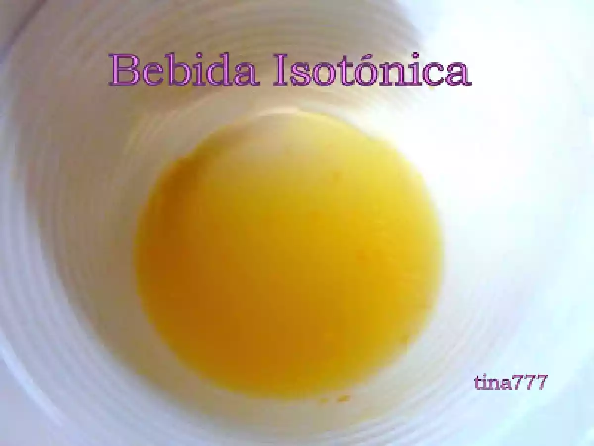 Bebida Isotónica, curso de cocina Thermomix