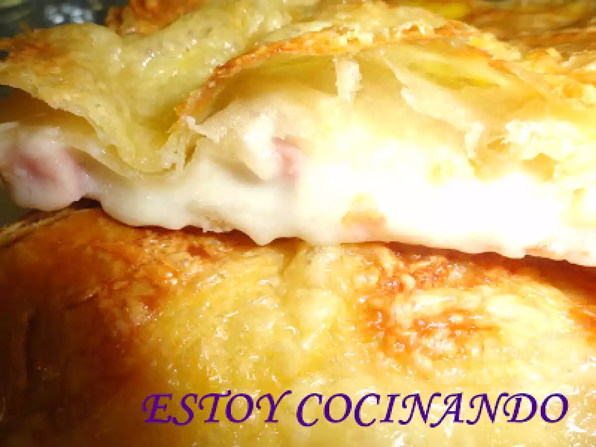 Bechamela, hojaldres rellenos de jamón cocido y queso - foto 2