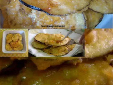 Berenjena en tempura y miel