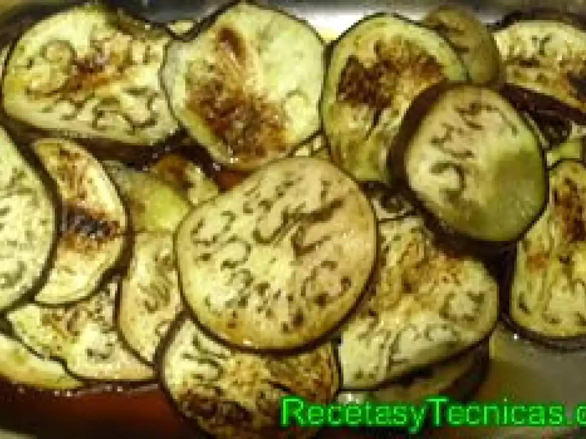 Berenjenas asadas agridulces