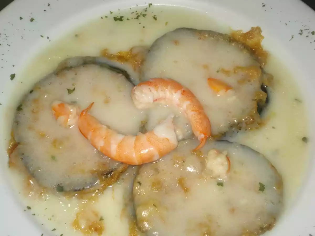 Berenjenas con salsa de langostinos - foto 4