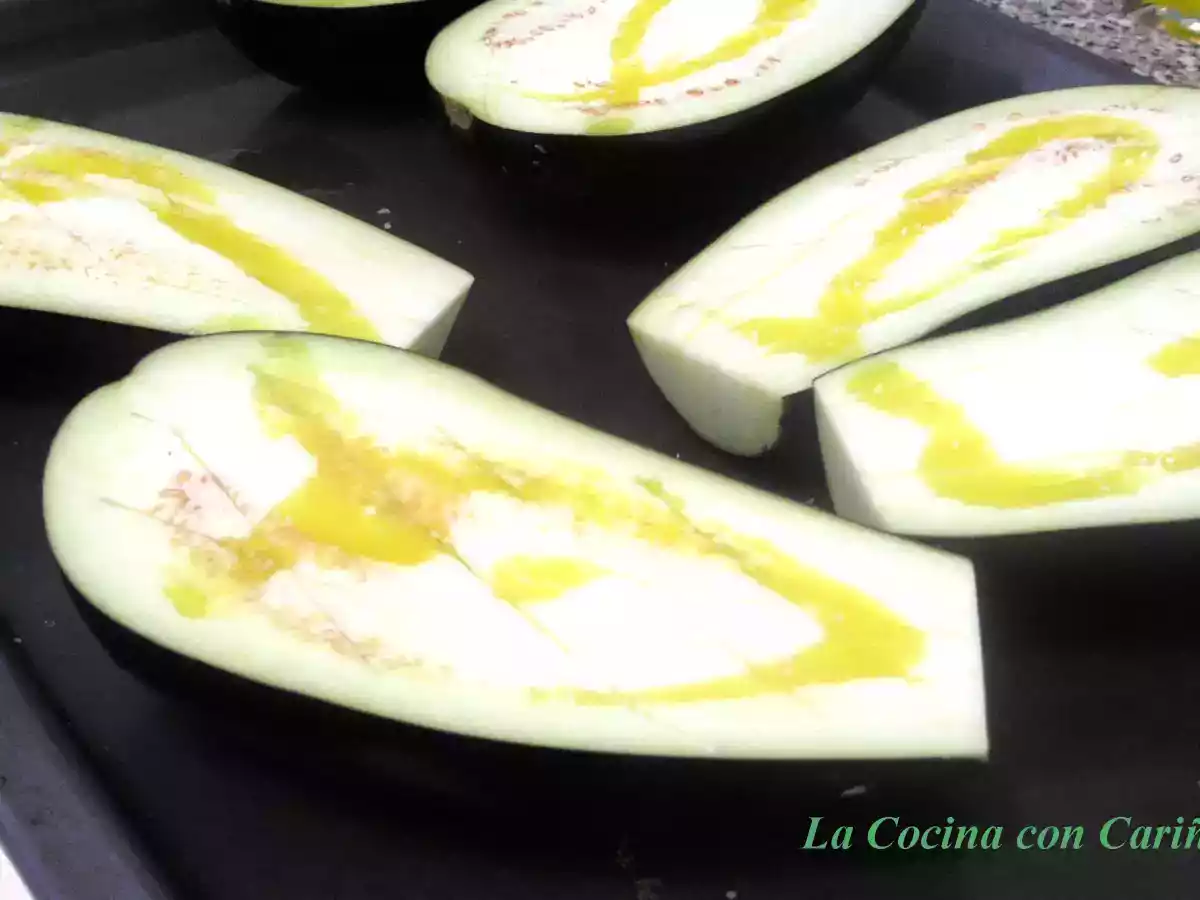 Berenjenas rellenas al horno con Tahini - foto 3