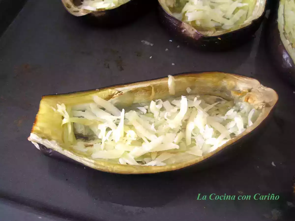 Berenjenas rellenas al horno con Tahini - foto 4
