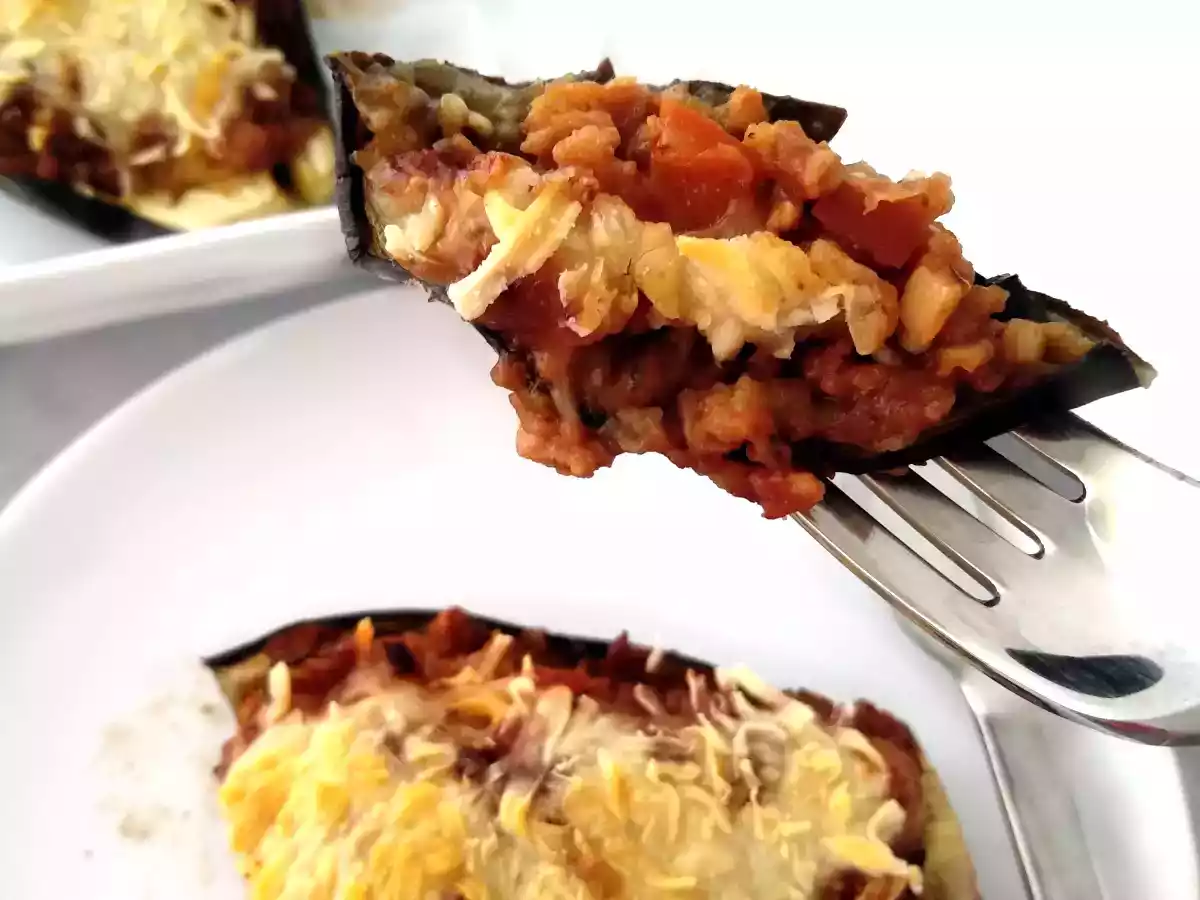 Berenjenas rellenas con soja texturizada {receta vegana} - foto 2