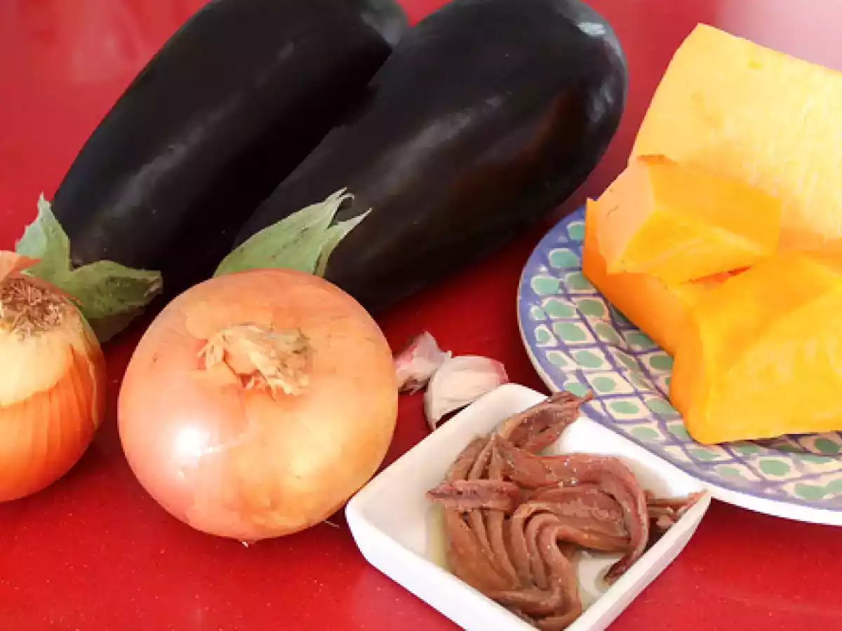 Berenjenas rellenas de calabaza y anchoas - foto 2