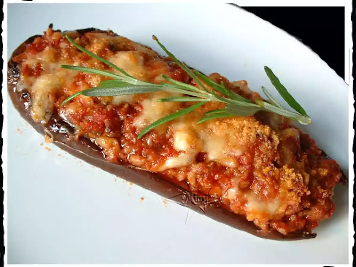 Berenjenas rellenas de carne al horno