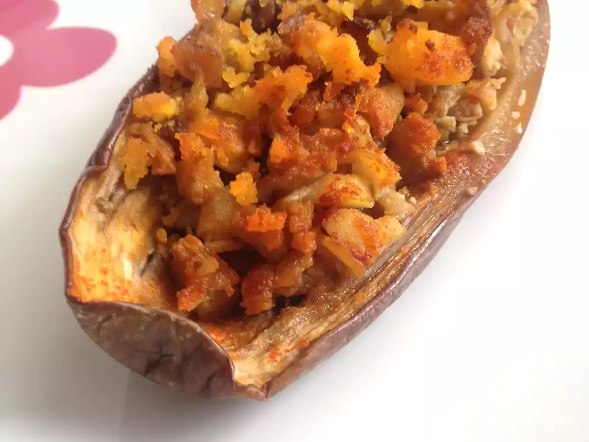 Berenjenas rellenas de conejo