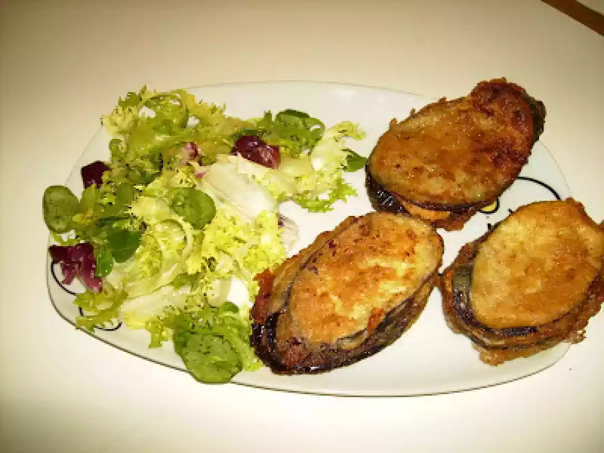 BERENJENAS RELLENAS DE SALMÓN Y QUESO