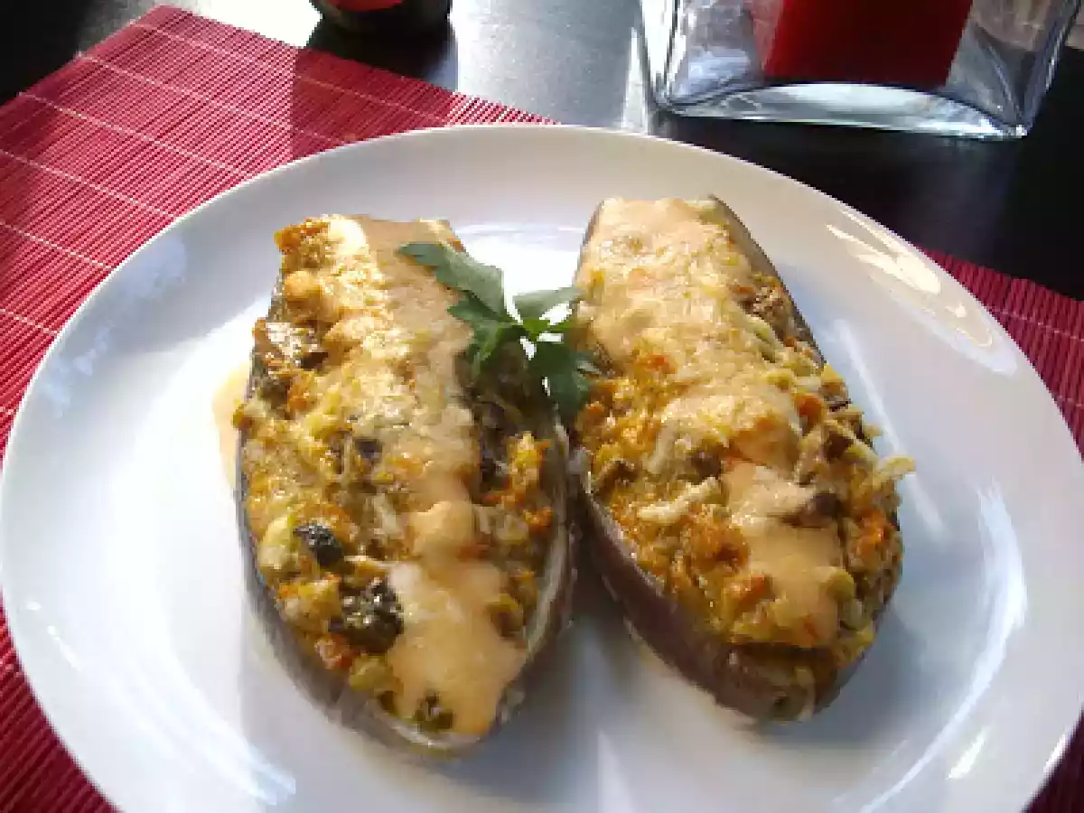 Berenjenas rellenas de verduras