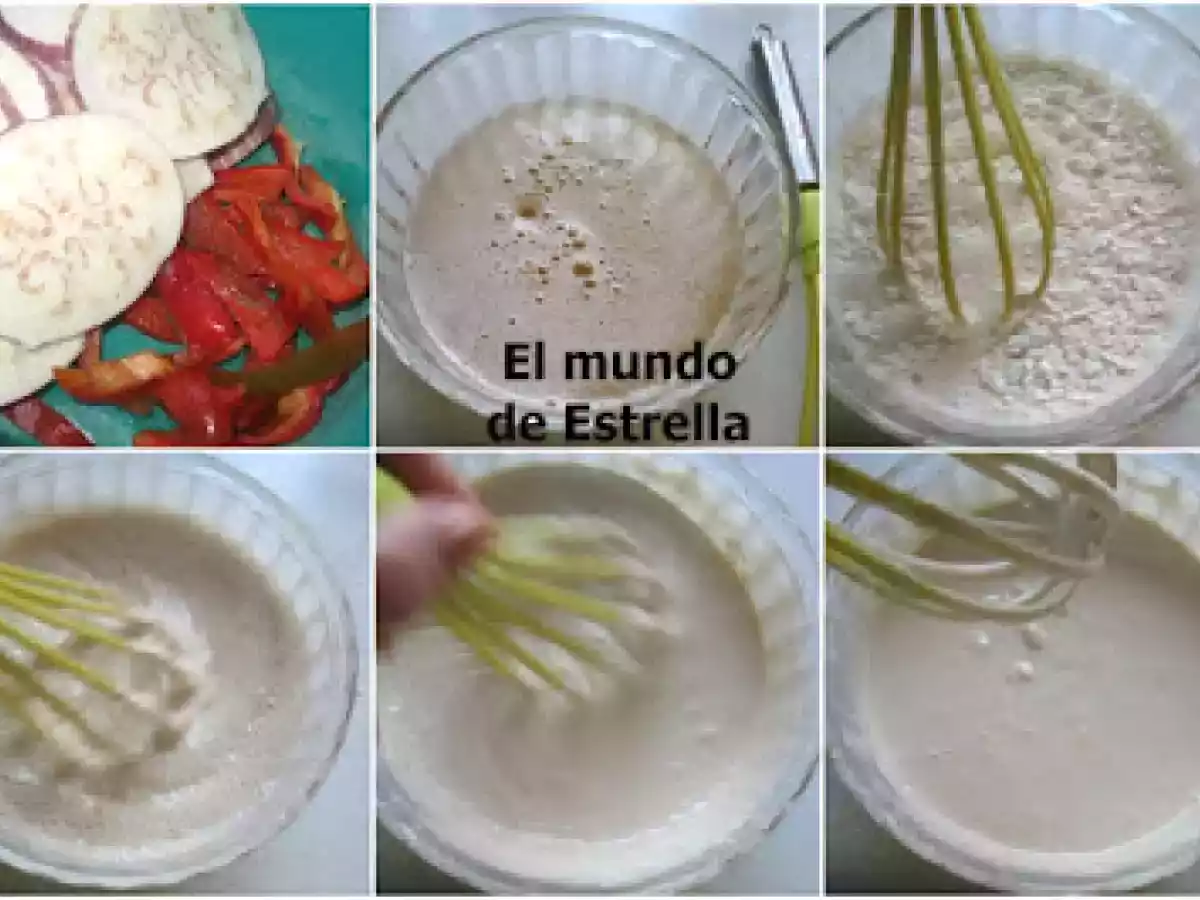 Berenjenas y pimientos rojos en tempura - foto 3