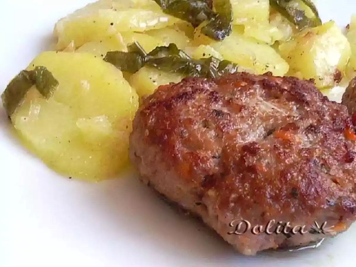 Bitoques de ternera con verduras