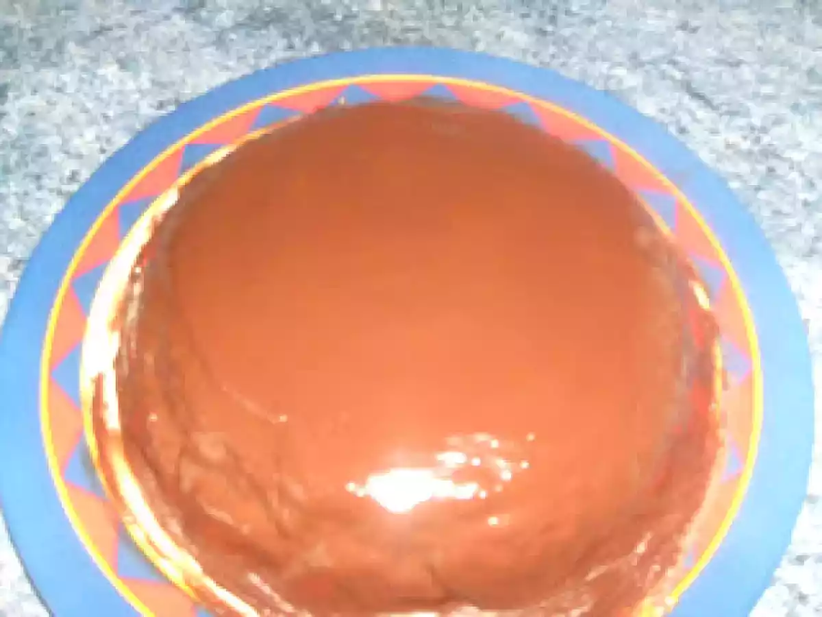 Bizco-flan de coco y chocolate