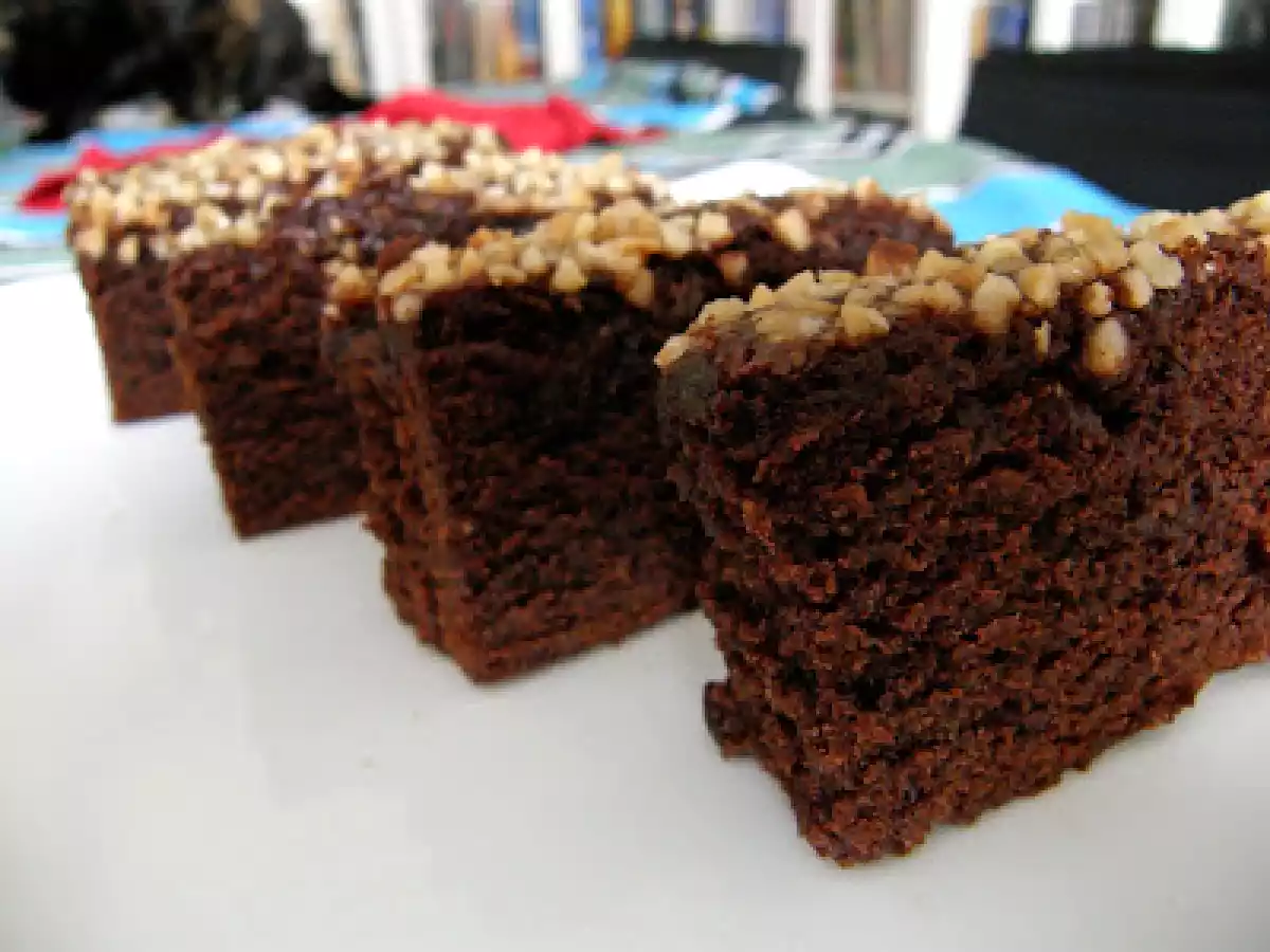 Bizcocho borracho de chocolate