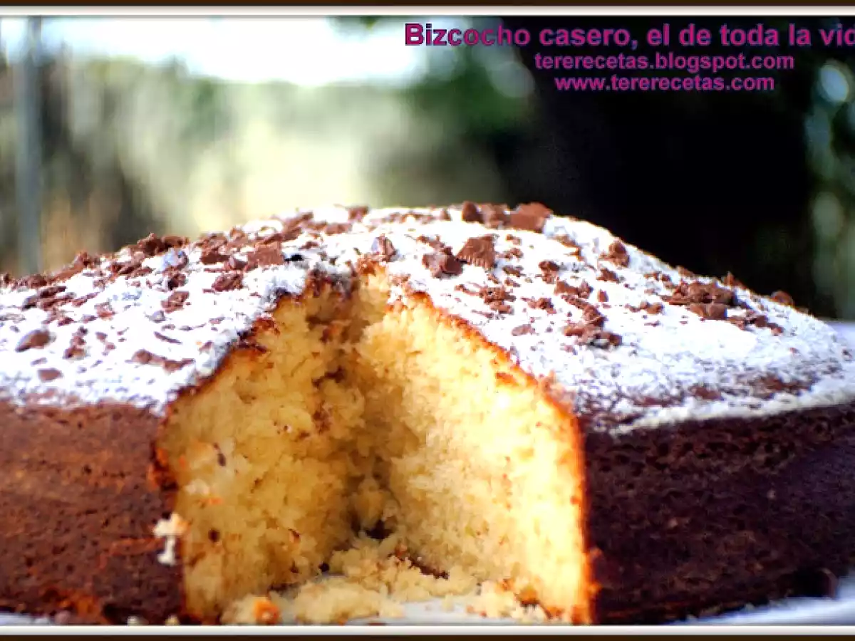 Bizcocho casero, el de toda la vida... - foto 2